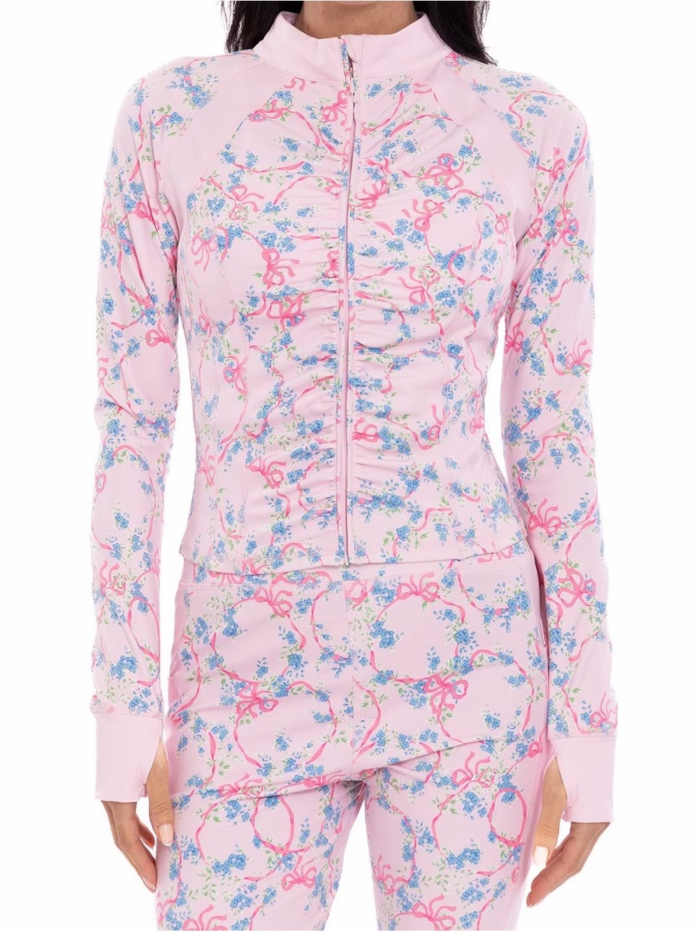 Treasures by Shabby Chic Cherry Blossom Floral Full Zip Jacket